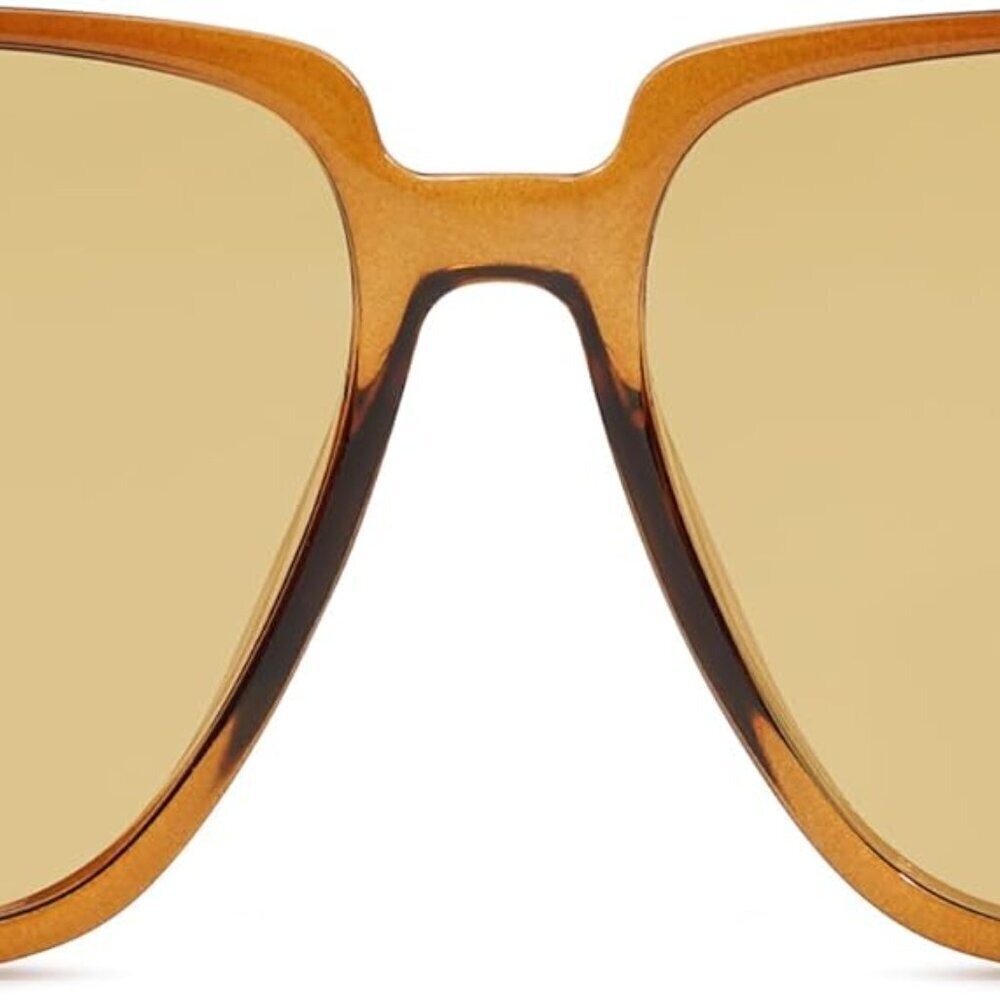 Vintage Square Polarized Sunglasses for Men Women 70s 80s Oversized Shades